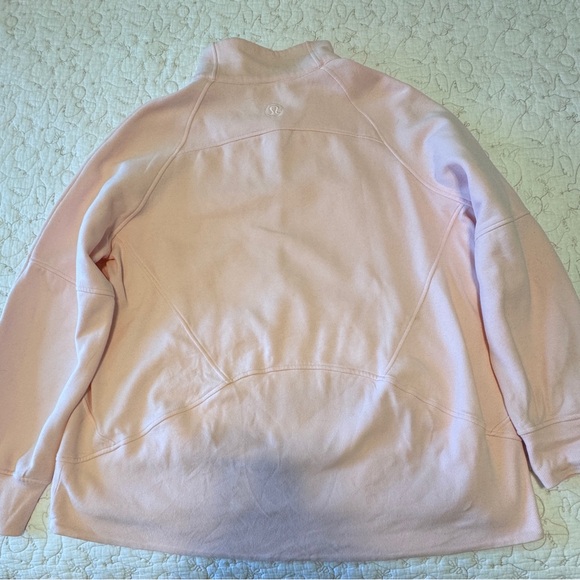 Lululemon Oversized Funnel-Neck 1/2 Zip Scuba Strawberry Milkshake - Picture 5 of 5